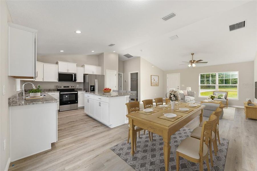 Furnished interior view inside a new home in , Dunnellon (Image 6).