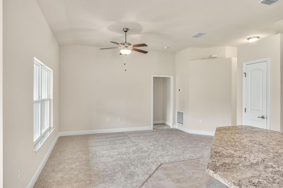Representative unfurnished interior of a home built from the 1512 by Adams Homes in Winding Oaks, Weeki Wachee (Image 22). Representative unfurnished interior of a home built from the 1512 by Adams Homes in Winding Oaks, Weeki Wachee (Image 22).