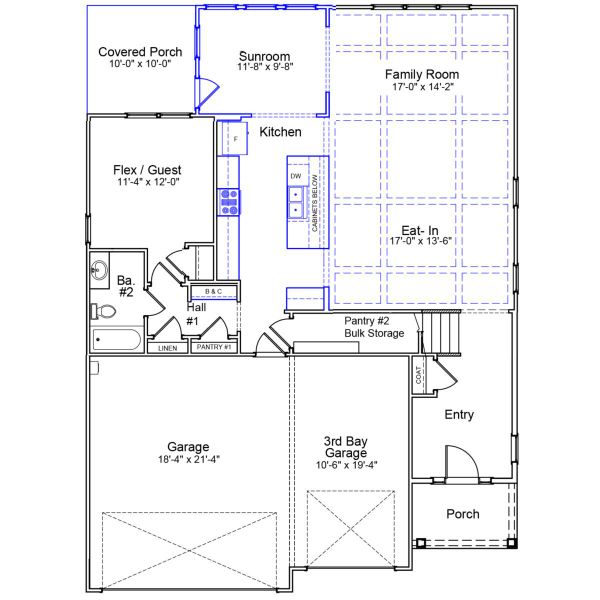 2D floor plan layout of this home in Hendrix Farms, Lexington, SC (Image 3). 2D floor plan layout of this home in Hendrix Farms, Lexington, SC (Image 3).