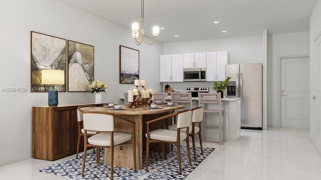 Furnished interior view inside a new home in Solstice, Miami (Image 7).
