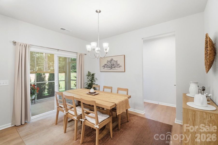 Easy flow to the screened porch and grill patio!