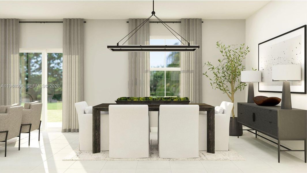 Furnished interior view inside a new home in Altamira, Homestead (Image 5).