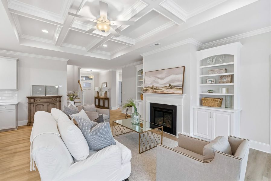 Representative furnished interior of a home built from the Kauai by Bill Clark Homes in The Sanctuary at Sunset Beach, Sunset Beach (Image 11).