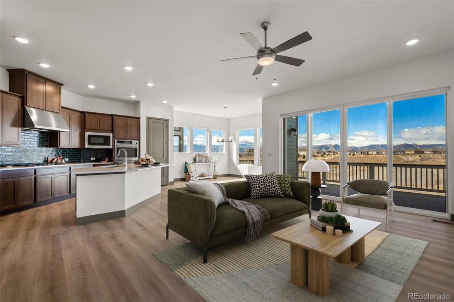 Furnished interior view inside a new home in Revel Crossing at Wolf Ranch - The Panorama Collection, Colorado Springs (Image 11).