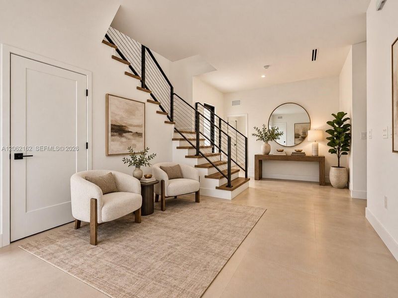 Furnished interior view inside a new home in , Miami (Image 6).