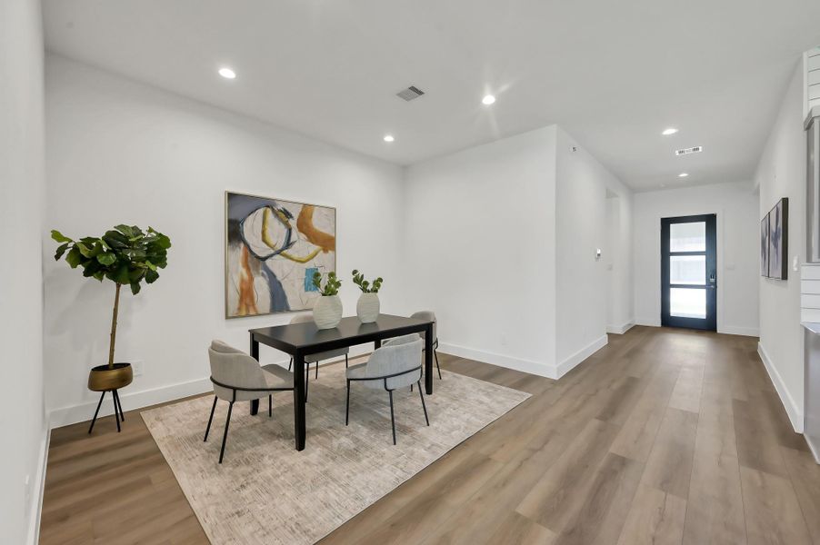 Spacious dining room