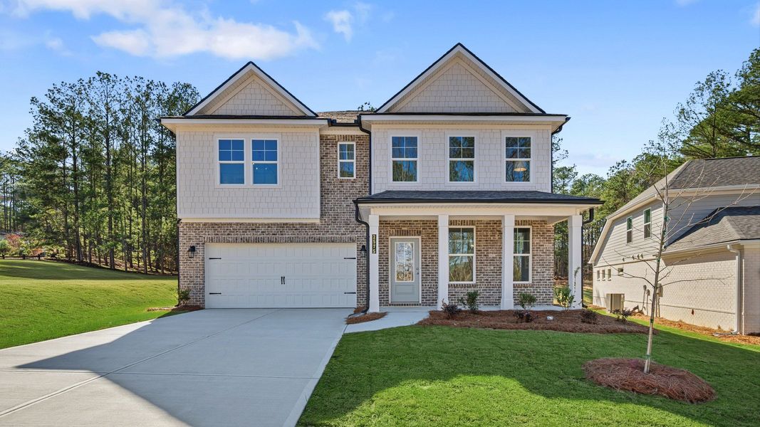 Front exterior of Brier Creek floorplan with 2-car garage Front exterior of Brier Creek floorplan with 2-car garage