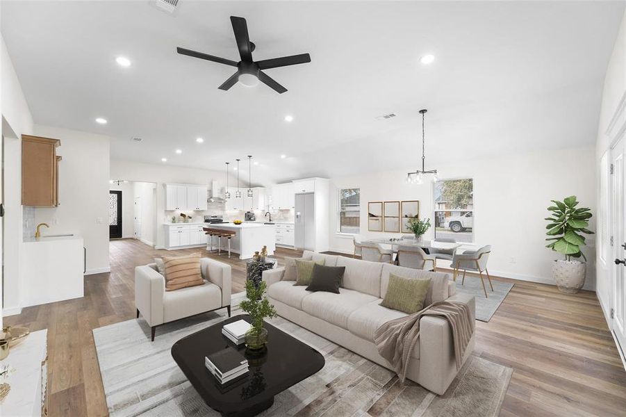 Furnished interior view inside a new home in , Dallas (Image 8).