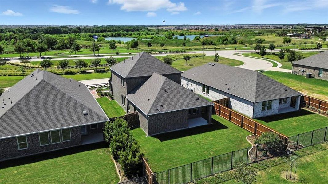 View from above of property featuring a large body of water