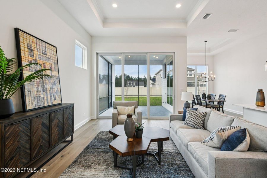 Furnished interior view inside a new home in Nocatee, Ponte Vedra (Image 70).