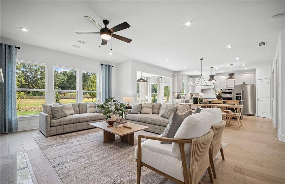 Furnished interior view inside a new home in Rose Creek, Cumming (Image 12). Furnished interior view inside a new home in Rose Creek, Cumming (Image 12).