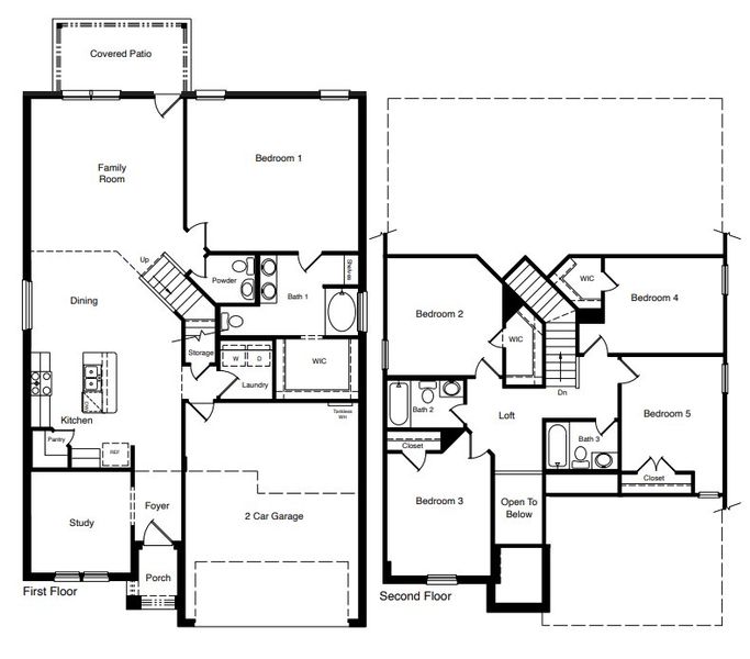 2D floor plan layout of this home in Allen Farms, Lubbock, TX (Image 3).