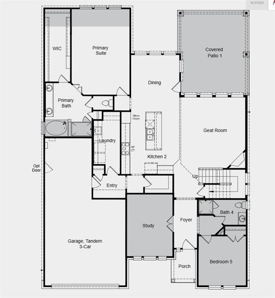 2D floor plan layout of this home in Highland Lakes 60s, McKinney, TX (Image 2). 2D floor plan layout of this home in Highland Lakes 60s, McKinney, TX (Image 2).