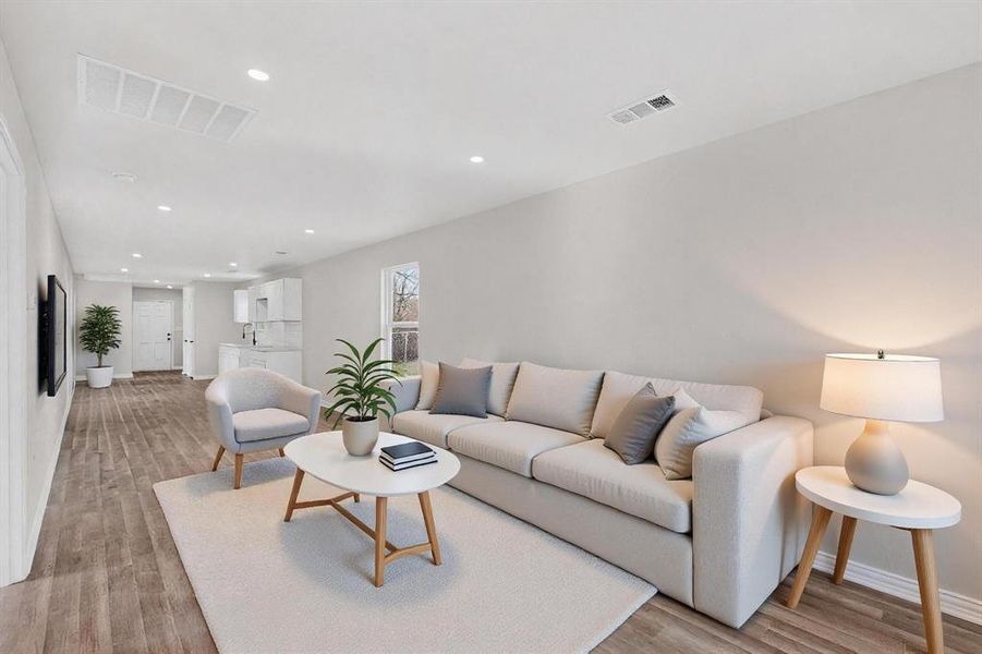 Furnished interior view inside a new home in , Dallas (Image 12).