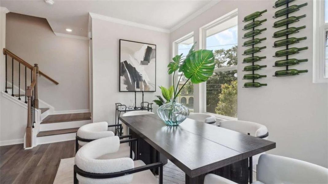 Furnished interior view inside a new home in Townes at Asbury, Hapeville (Image 12).