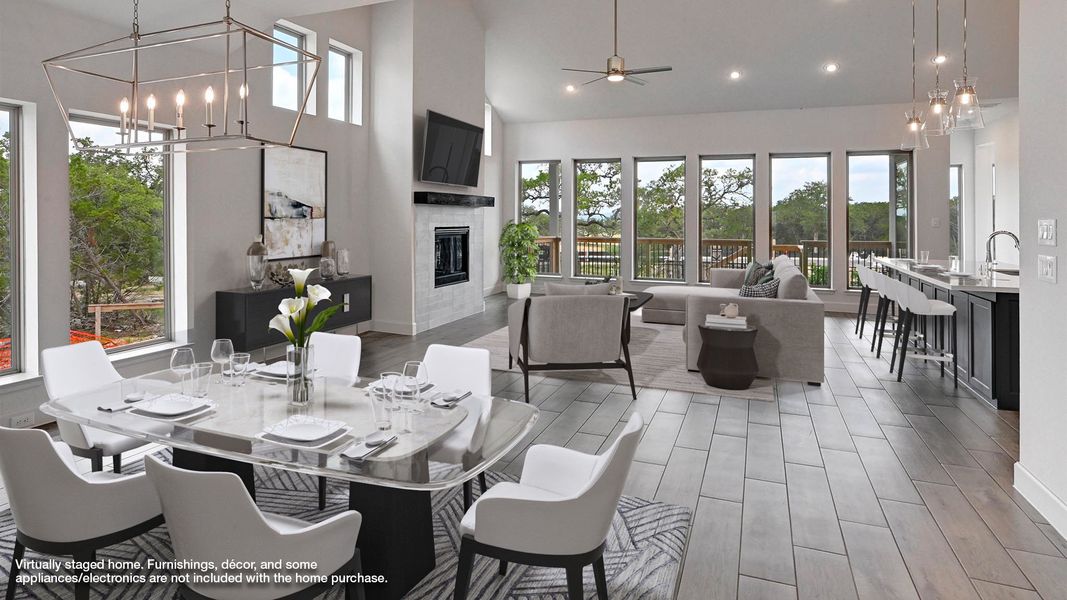 Furnished interior view inside a new home in Esperanza 60', Boerne (Image 6). Furnished interior view inside a new home in Esperanza 60', Boerne (Image 6).