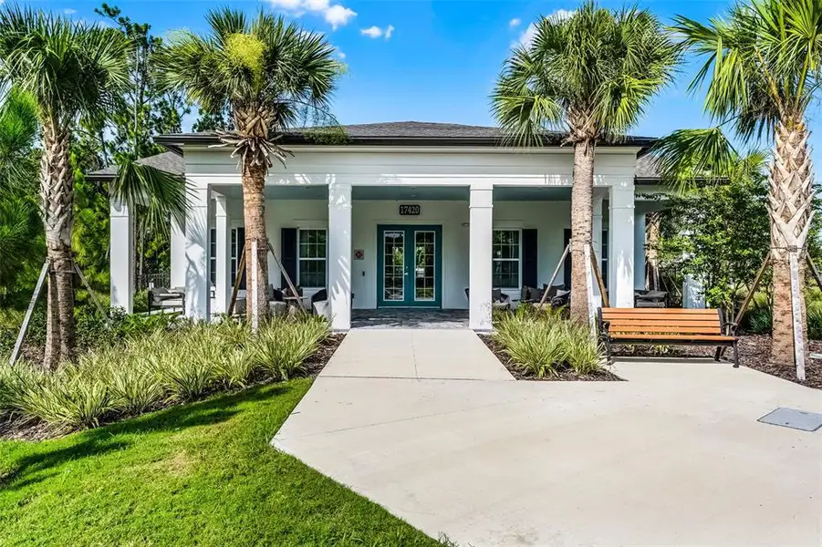Exterior details and patio area of a home in Northlake At Ovation, Winter Garden (Image 3).