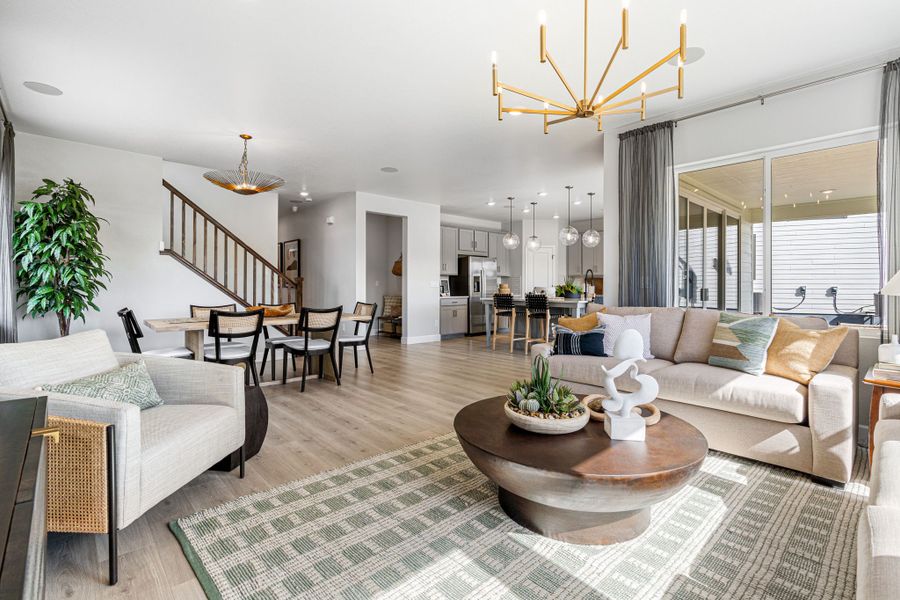 Representative furnished interior of a home built from the Estes by Taylor Morrison in Dawson Trails Town Collection, Castle Rock (Image 16).