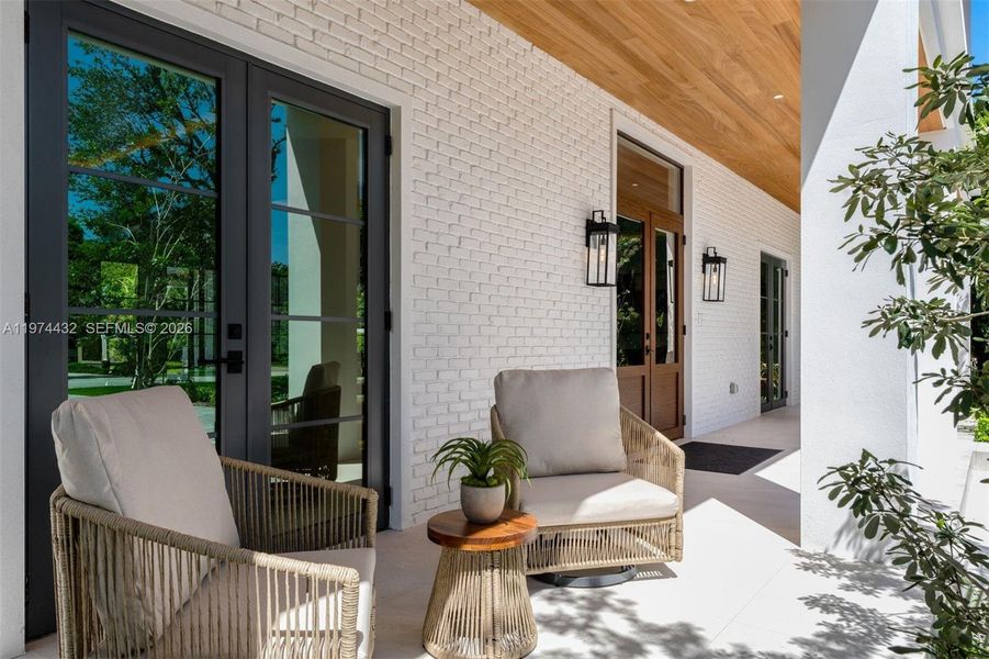 Exterior details and patio area of a home in , Miami (Image 3).