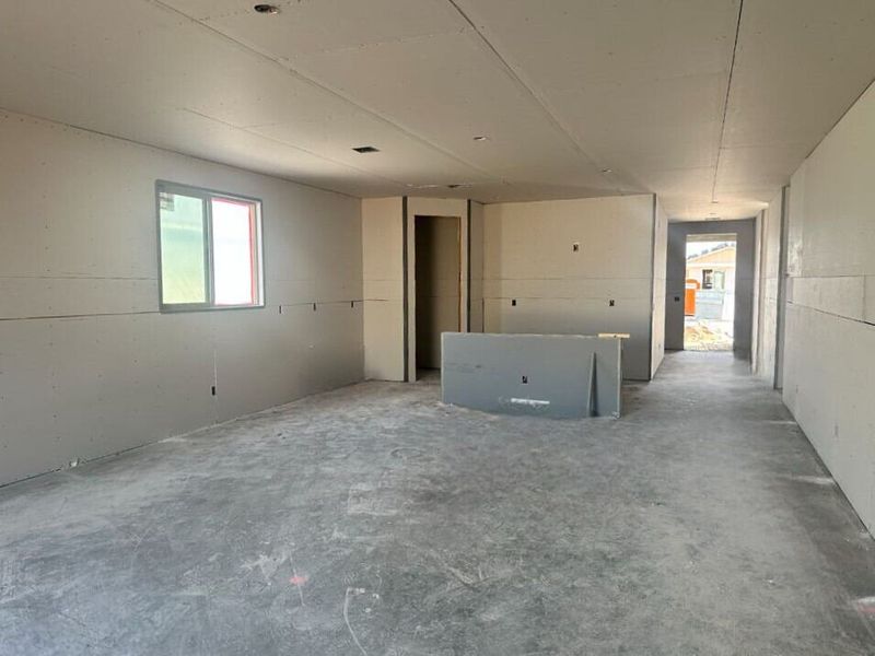 Dining area and kitchen