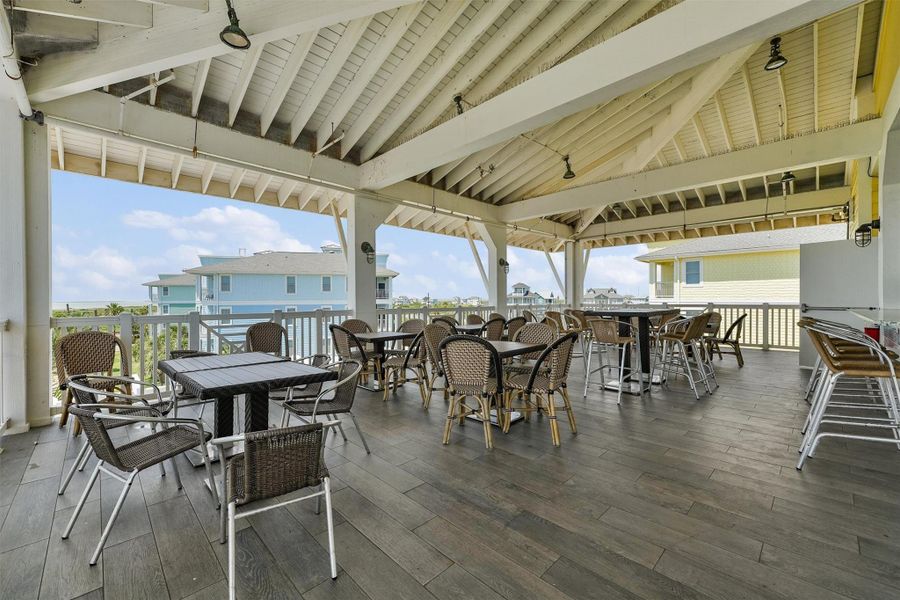 Enjoy casual dining with Gulf views at the Clubhouse Restaurant, where indoor and outdoor seating create a relaxed coastal experience.