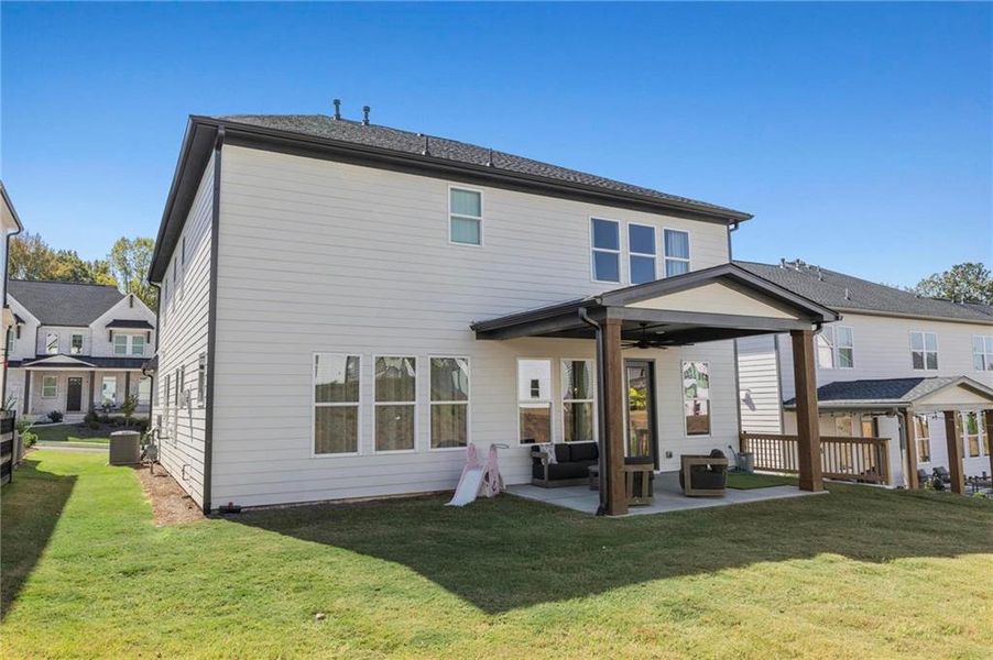 Exterior details and patio area of a home in , Woodstock (Image 23). Exterior details and patio area of a home in , Woodstock (Image 23).