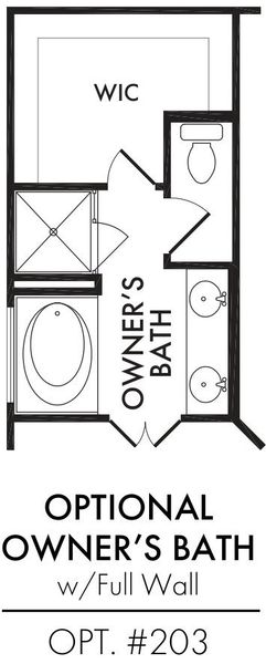 Master Bath – Tub Shower Full Wall