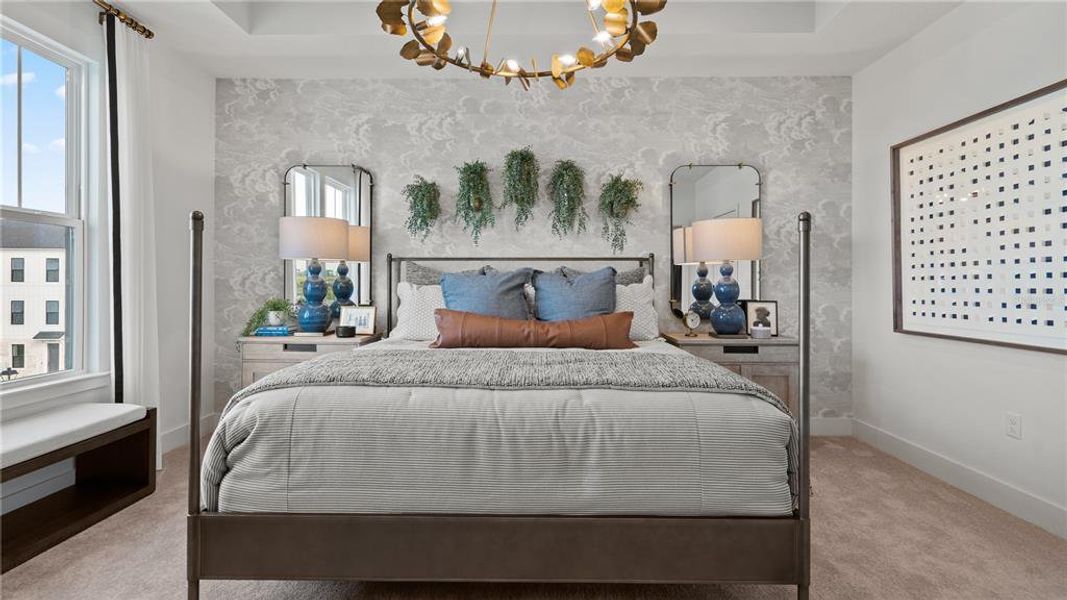 Furnished interior view inside a new home in Parkview at Hamlin, Winter Garden (Image 34).