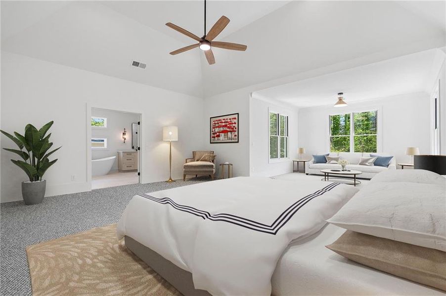 Furnished interior view inside a new home in , Marietta (Image 41).