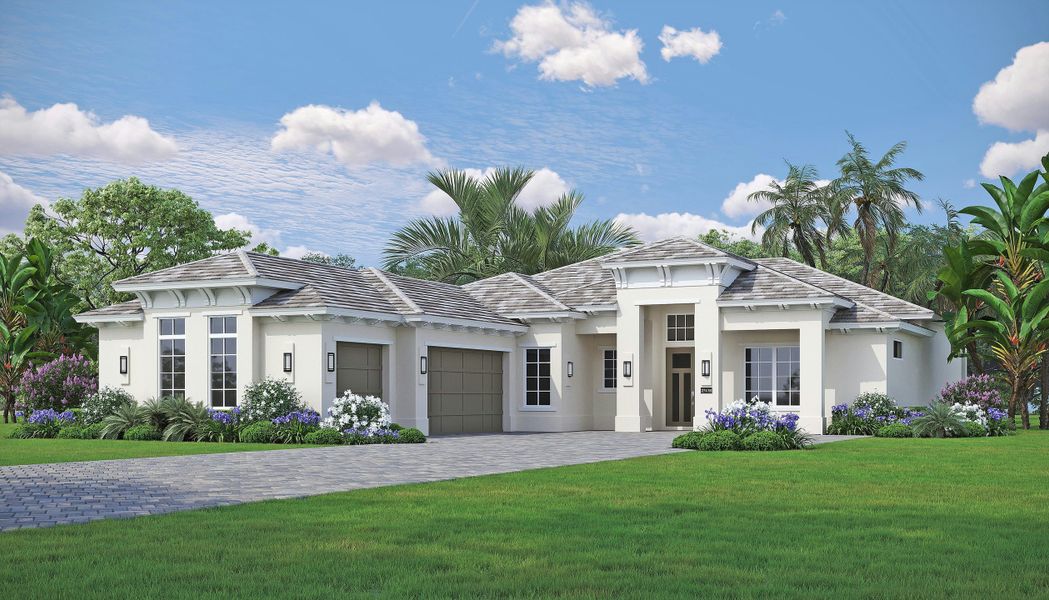 2D floor plan layout for the Somerset by GHO Homes in The Reserve at Grand Harbor, Vero Beach, FL (Image 32).