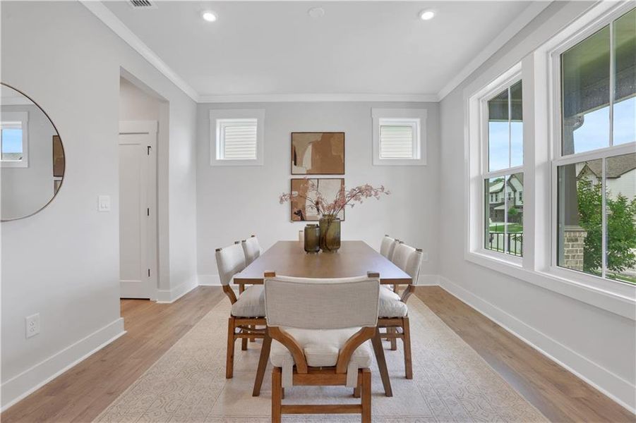 Furnished interior view inside a new home in The Paddocks at Doc Hughes, Buford (Image 6). Furnished interior view inside a new home in The Paddocks at Doc Hughes, Buford (Image 6).