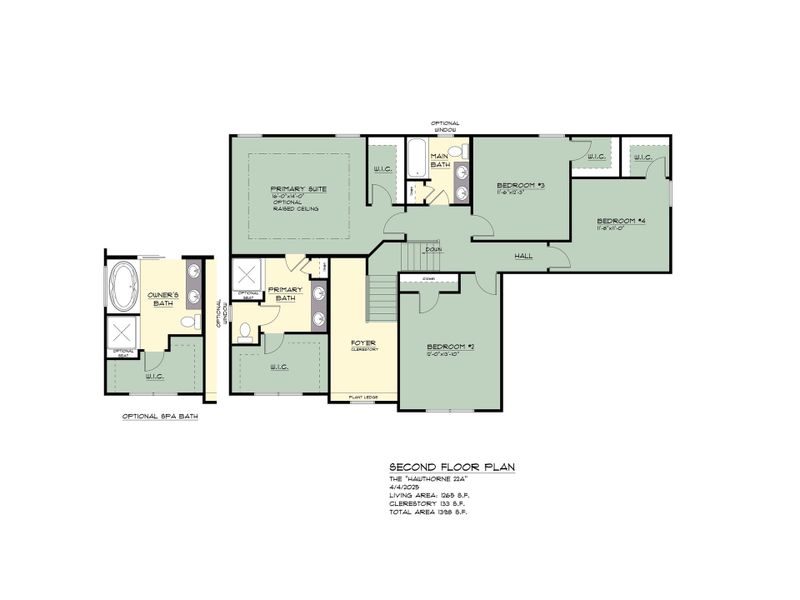 2D floor plan layout for the The Hawthorne by Forbes Capretto Homes in Wheatfield Crossing, North Tonawanda, NY (Image 4).