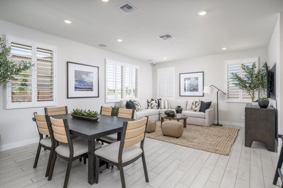 Representative furnished interior of a home built from the 3 by Risewell Homes in Bella Storia, Gilbert (Image 7). Representative furnished interior of a home built from the 3 by Risewell Homes in Bella Storia, Gilbert (Image 7).