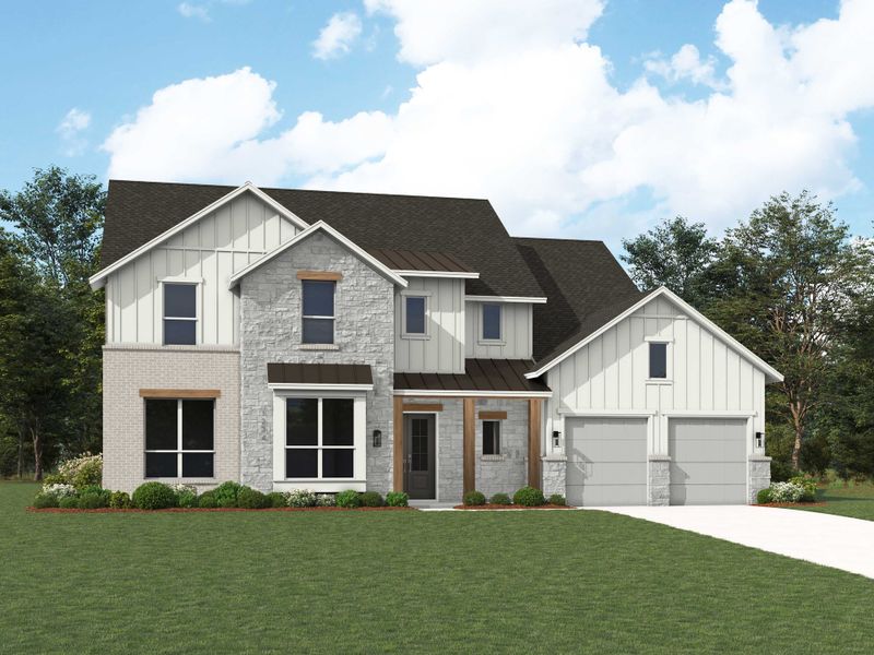 Representative exterior photo of a completed home built from the Ravenna by Huntington Homes in Kresston 70s, Montgomery, TX (Image 21). Representative exterior photo of a completed home built from the Ravenna by Huntington Homes in Kresston 70s, Montgomery, TX (Image 21).