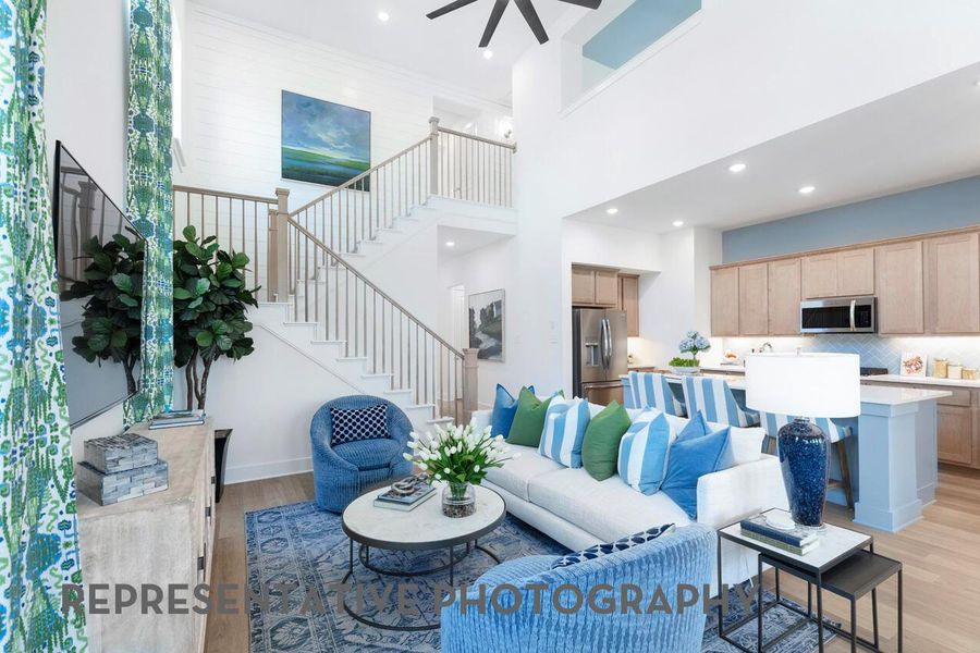 Furnished interior view inside a new home in Wolf Ranch, Georgetown (Image 26).