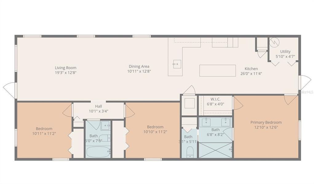 2D floor plan layout of this home in , Tampa, FL (Image 4).