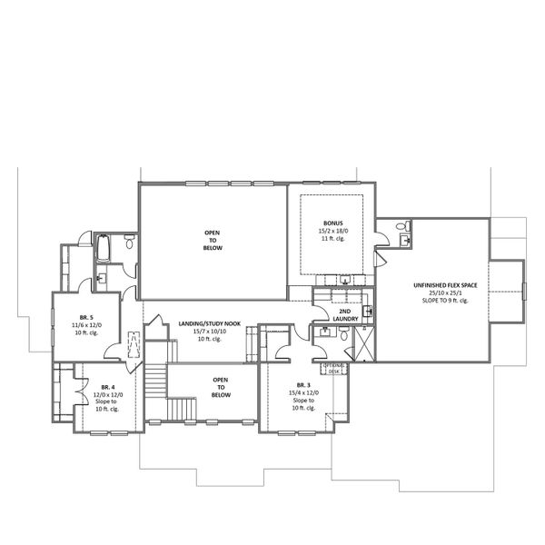2D floor plan layout for the Denali by Cope Homes in Capitol Hill, Anna, TX (Image 5).
