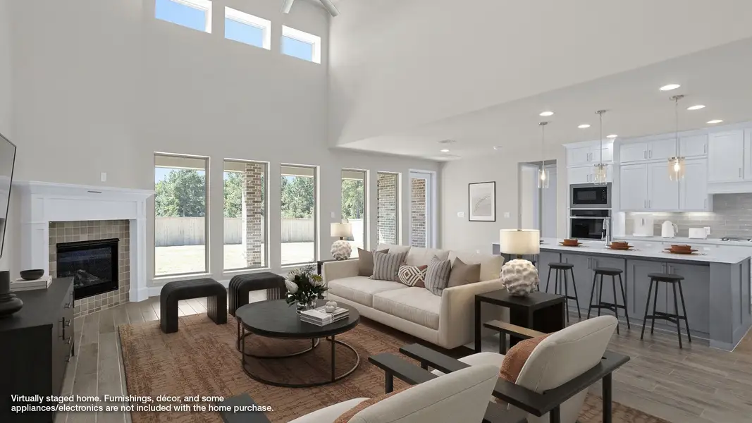 Representative furnished interior of a home built from the 4098W by Perry Homes in Elyson, Katy (Image 4).