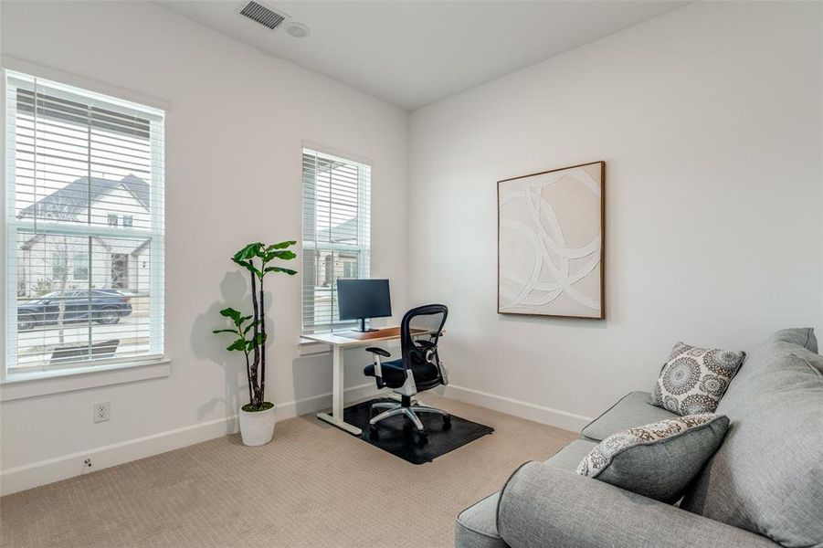 Furnished interior view inside a new home in Painted Tree - South, McKinney (Image 25).