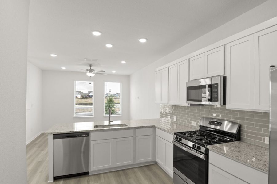Furnished interior view inside a new home in Trace, San Marcos (Image 7). Furnished interior view inside a new home in Trace, San Marcos (Image 7).
