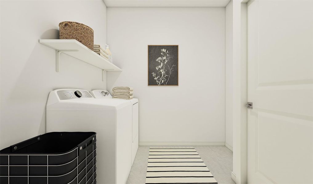 Laundry room (*Artist rendering used for illustration purposes only.)