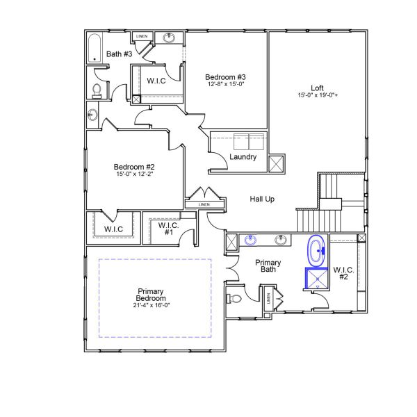 2D floor plan layout of this home in Lochton, Summerville, SC (Image 3).
