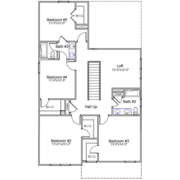 2D floor plan layout of this home in Richmond Hill, Inman, SC (Image 3).
