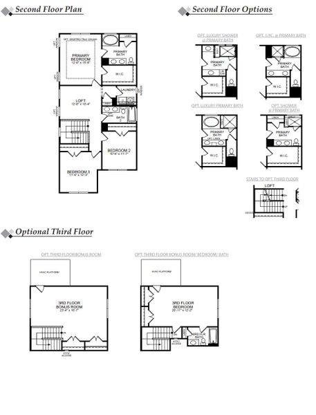 2D floor plan layout for the Whitlock With Two-Car Garage by Eastwood Homes in Chandler Ridge, McLeansville, NC (Image 4).