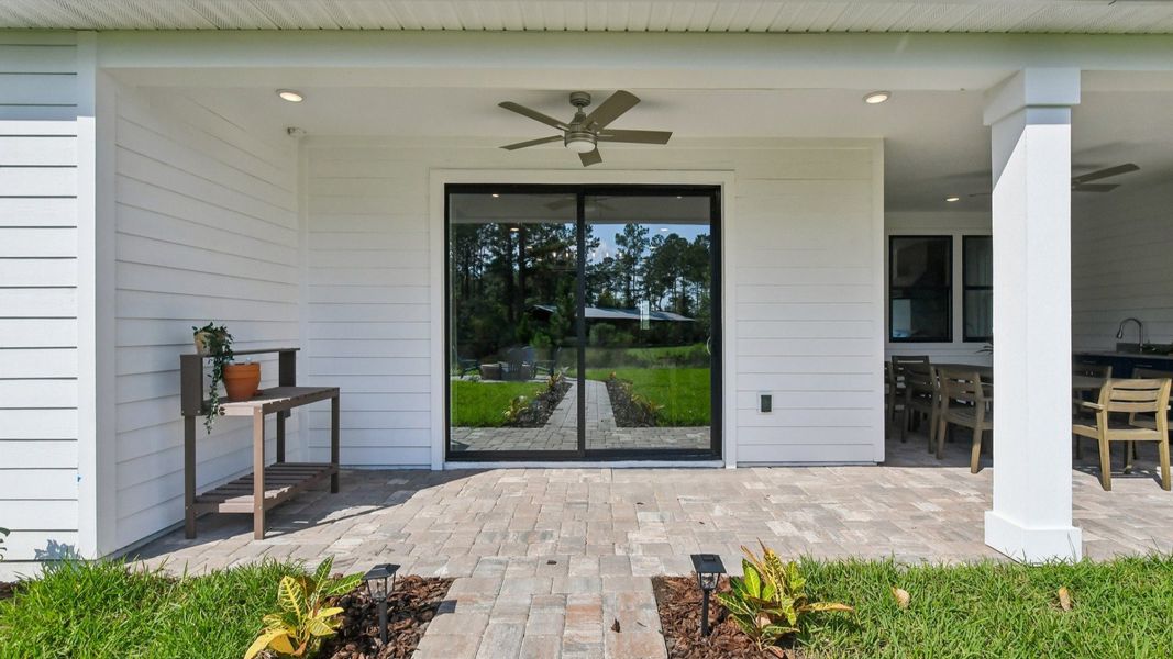 Exterior details and patio area of a home in Ardisia Park, New Smyrna Beach (Image 2). Exterior details and patio area of a home in Ardisia Park, New Smyrna Beach (Image 2).