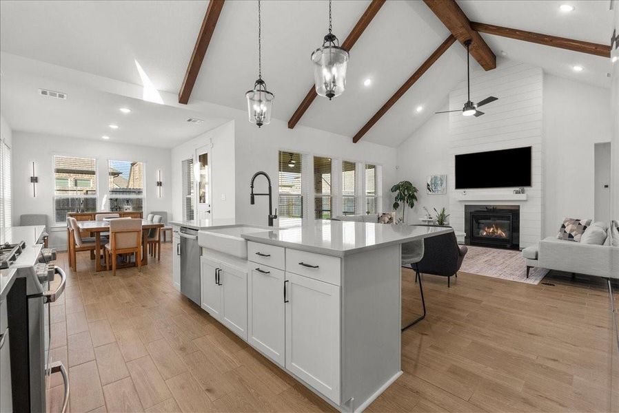 Furnished interior view inside a new home in Westland Ranch - 70' Homesites, League City (Image 7).