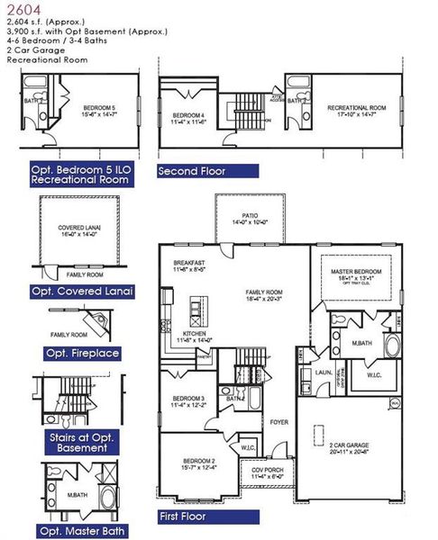 2D floor plan layout of this home in Magnolia Villas, Cornelia, GA (Image 3).