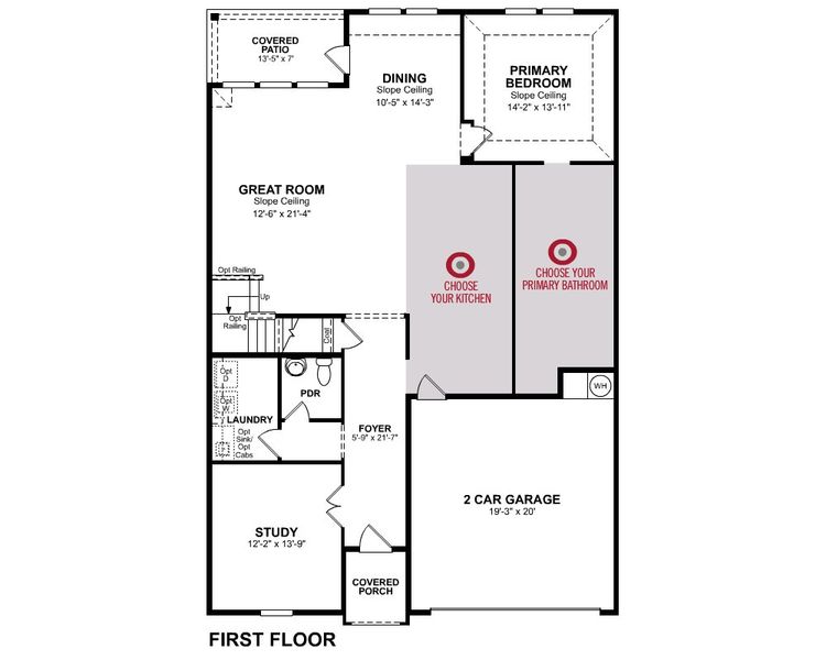 2D floor plan layout for the Rainier by Beazer Homes in The Villages of Hurricane Creek, Anna, TX (Image 4).