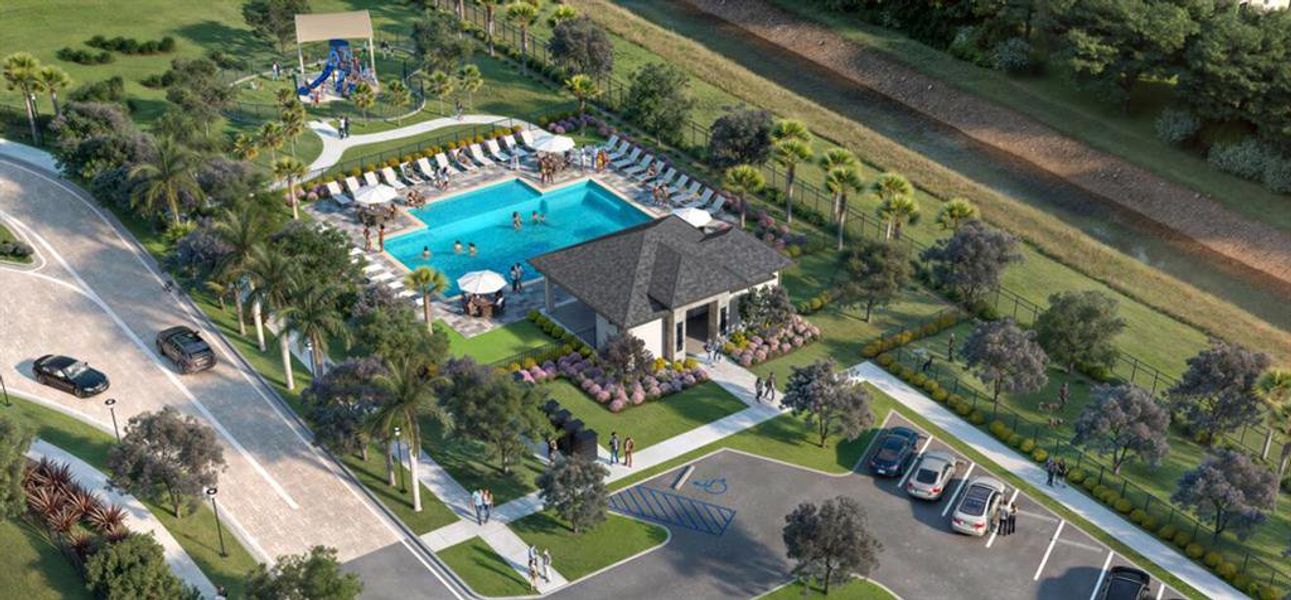 Front exterior of a new home in Everton, Lantana, FL, highlighting curb appeal (Image 12).