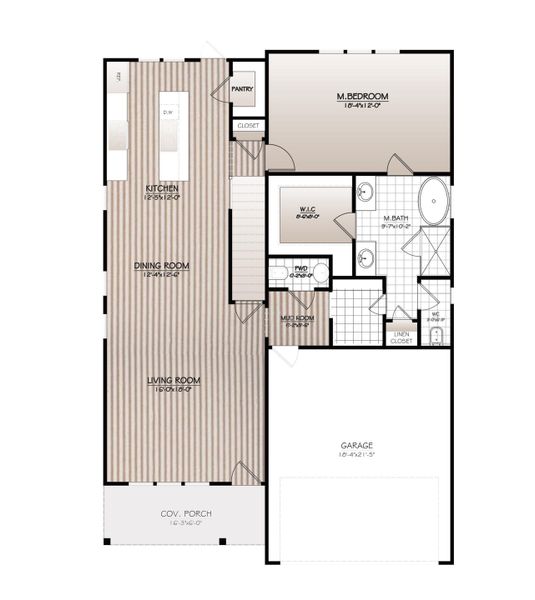 2D floor plan layout of this home in , Summerville, SC (Image 3).